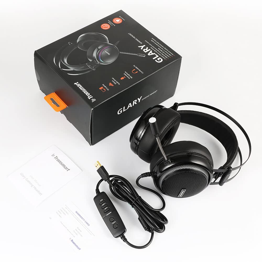 【新品同様】Tronsmart Glary Gamingステレオヘッドセット Tronsmart Glary Gaming Headset with 7.1 Virtual Sound Black - Buy